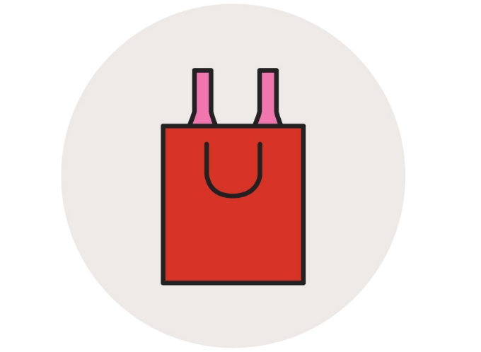 Red shopping bag